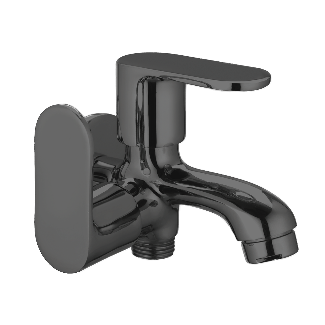 Bib Cock Two In One With Side Handle And Wall Flange